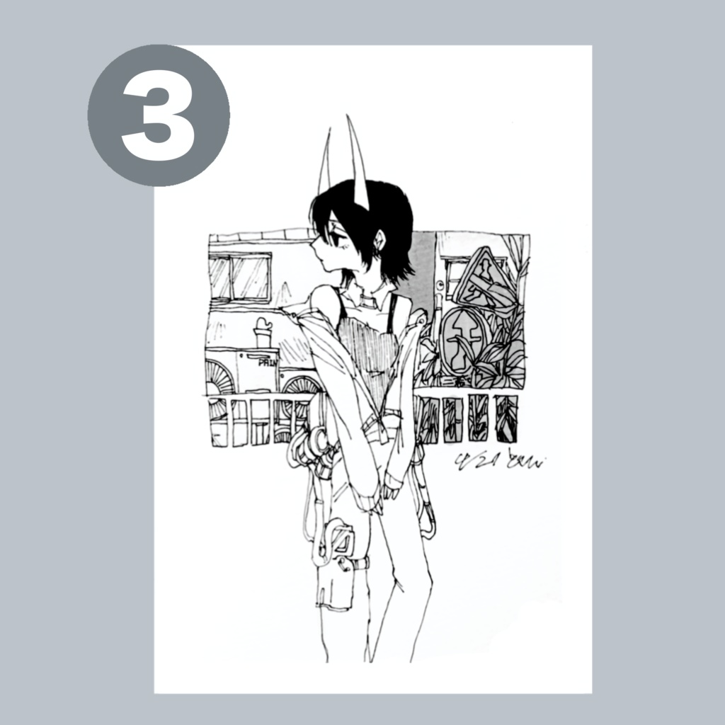 アナログイラストポストカードB