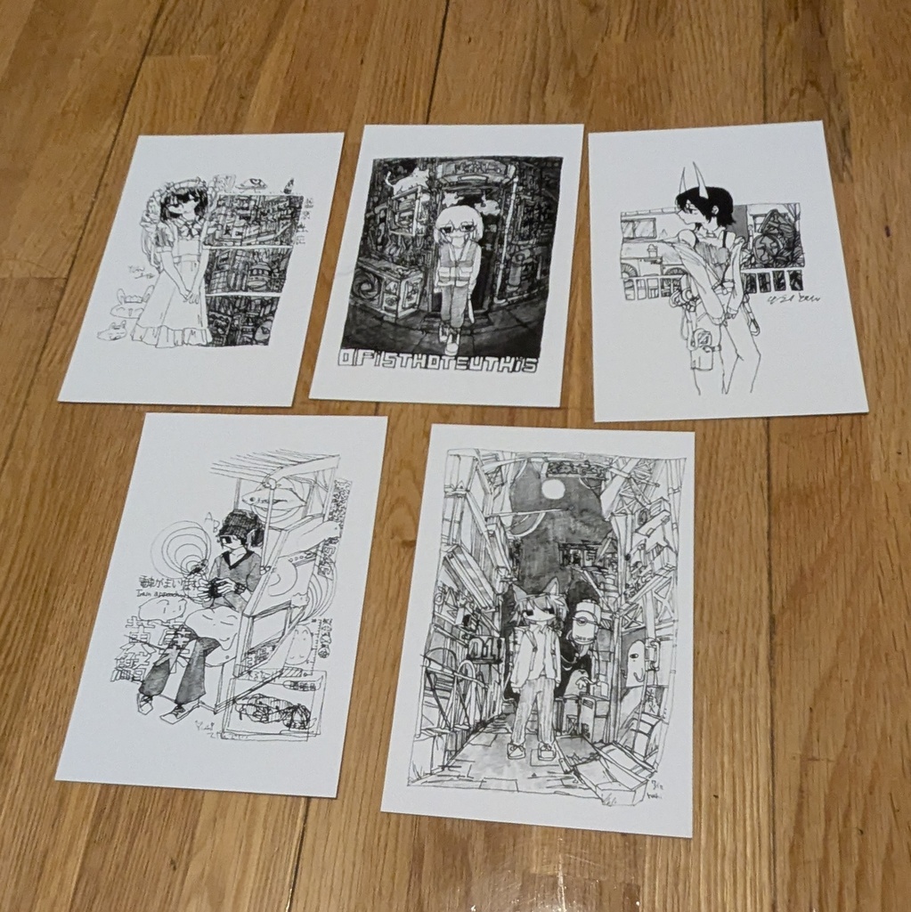 アナログイラストポストカードB