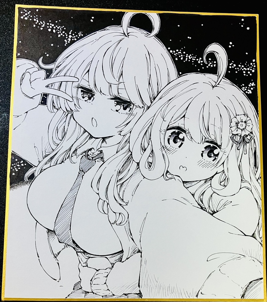 手描きイラスト ● オリジナル ● 色紙
