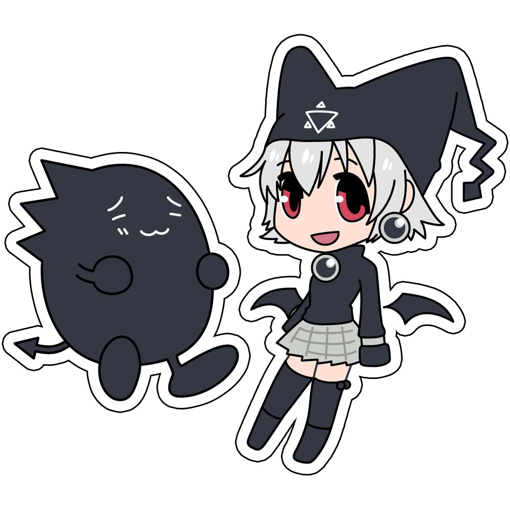 まゆら&黒うにゅう アクリルバッジ