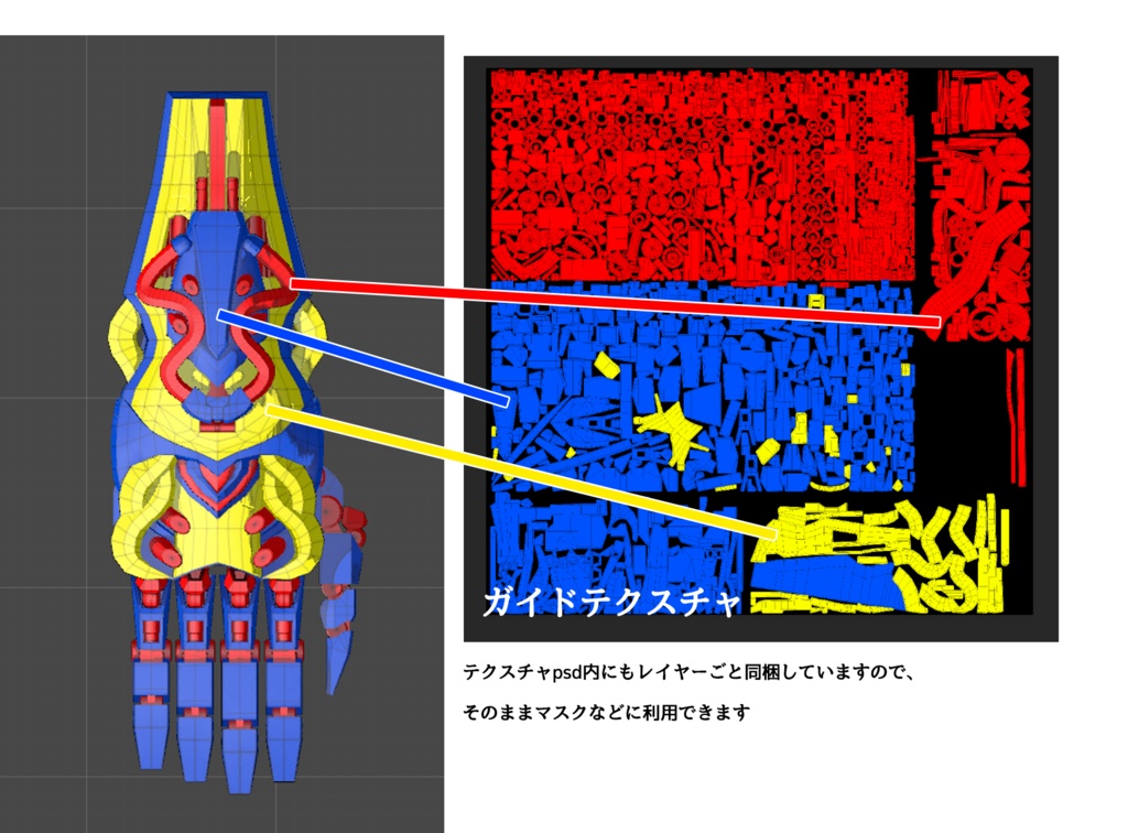【3Dモデル】サブアーム手甲