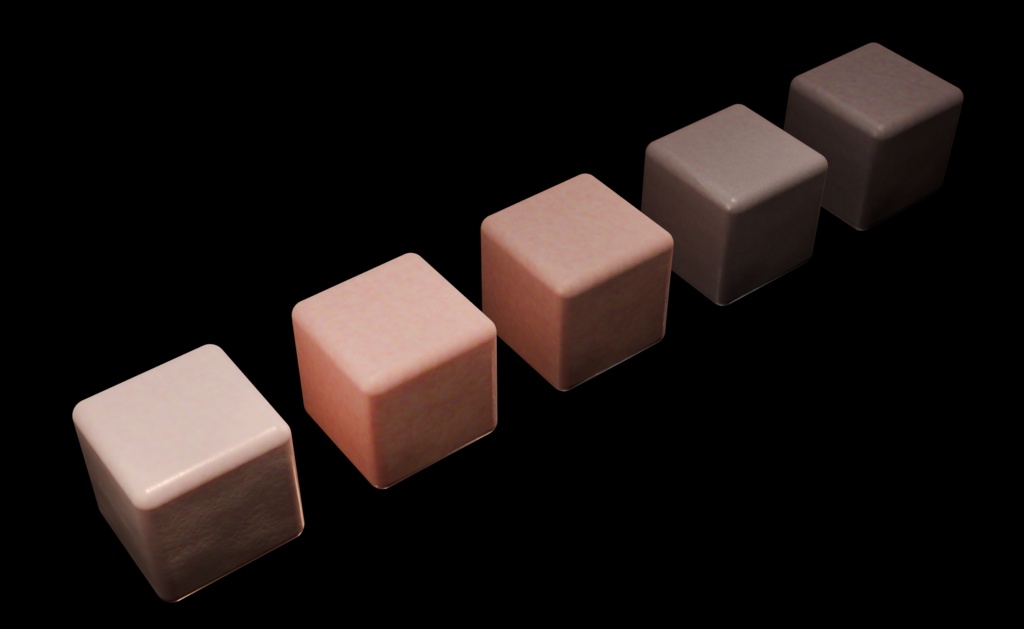 PBR準拠の肌マテリアルセット - 3バリエーション収録