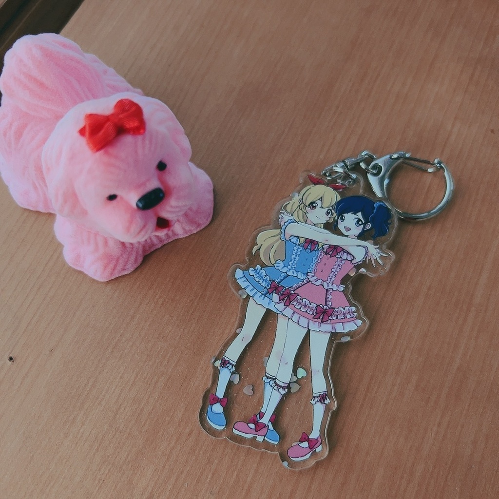 いちごちゃんとあおいちゃんのｱｸﾘﾙｷｰﾎﾙﾀﾞｰ