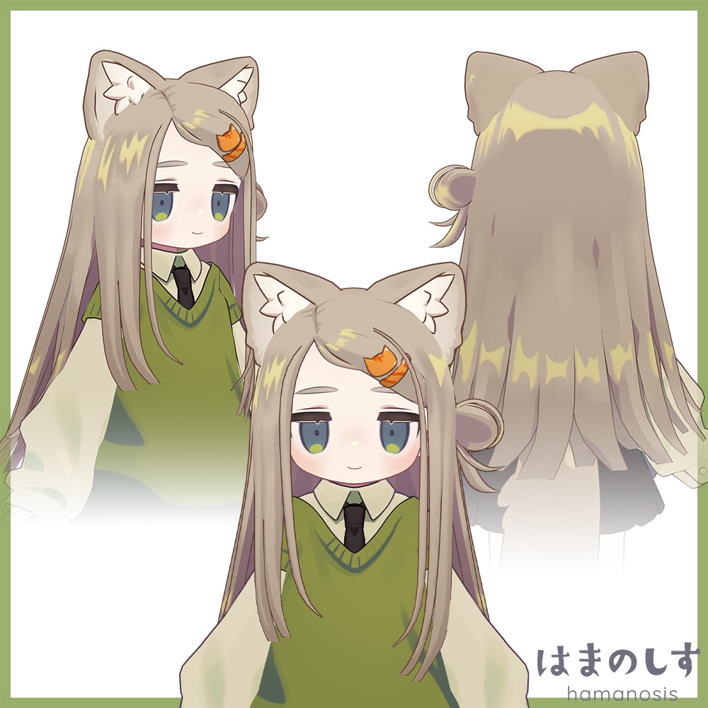 でこだし&ベースボールシャツ 【 髪型 + 衣装 / 髪型のみ 】