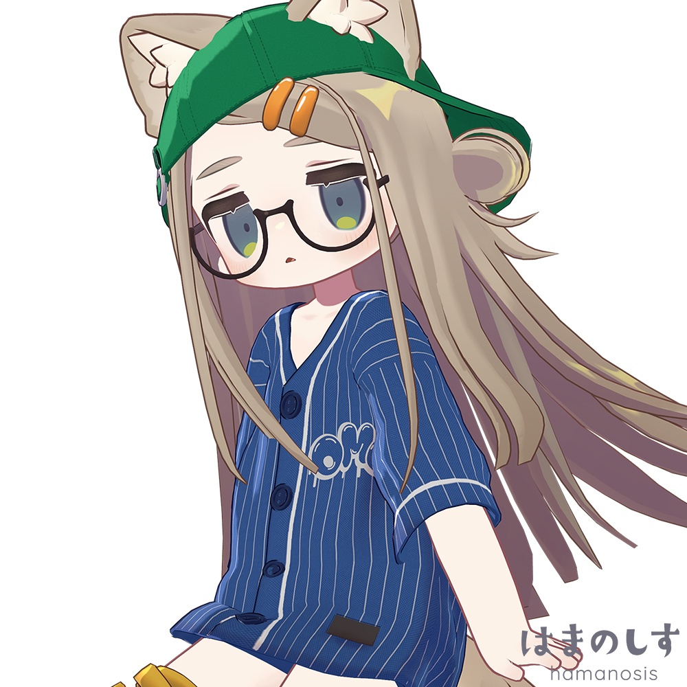 でこだし&ベースボールシャツ 【 髪型 + 衣装 / 髪型のみ 】