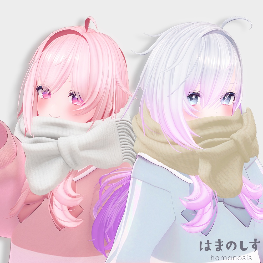 ウルフまふ 【 髪型2種セット / 吐息パーティクルギミック付き / ウルフヘア 】