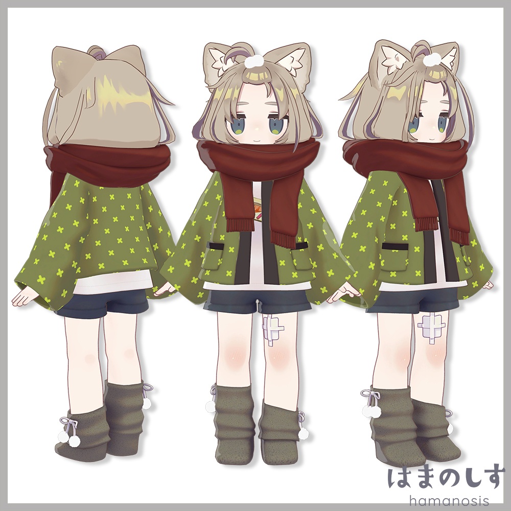 マフラーヘア & ぽかぽかはんてん 【 髪型 + 衣装 】【まめふれんず対応】