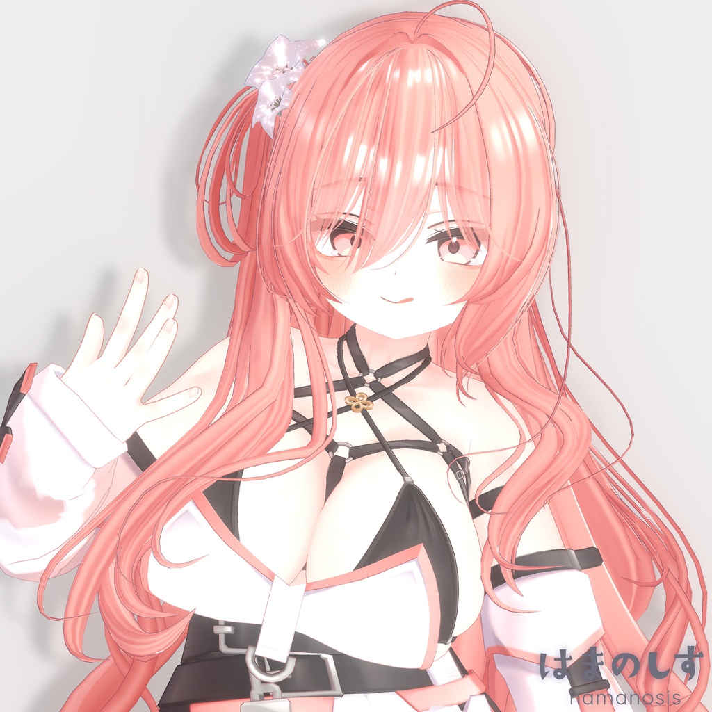 ピーチヘア 【 髪型 / ロングヘア / サイドポニーテール 】