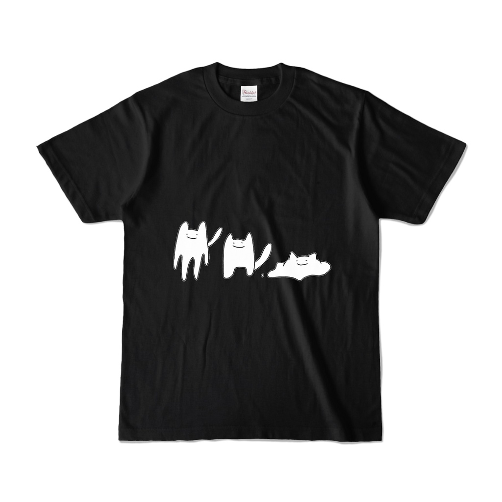 ゆるいねこTシャツ黒