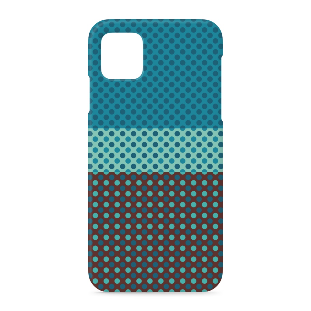 ドットiPhoneケース(チョコミント)