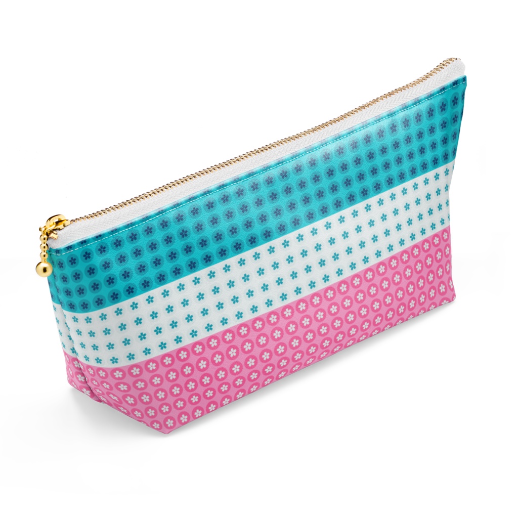 桜柄ポーチ(水色・白・ピンク)