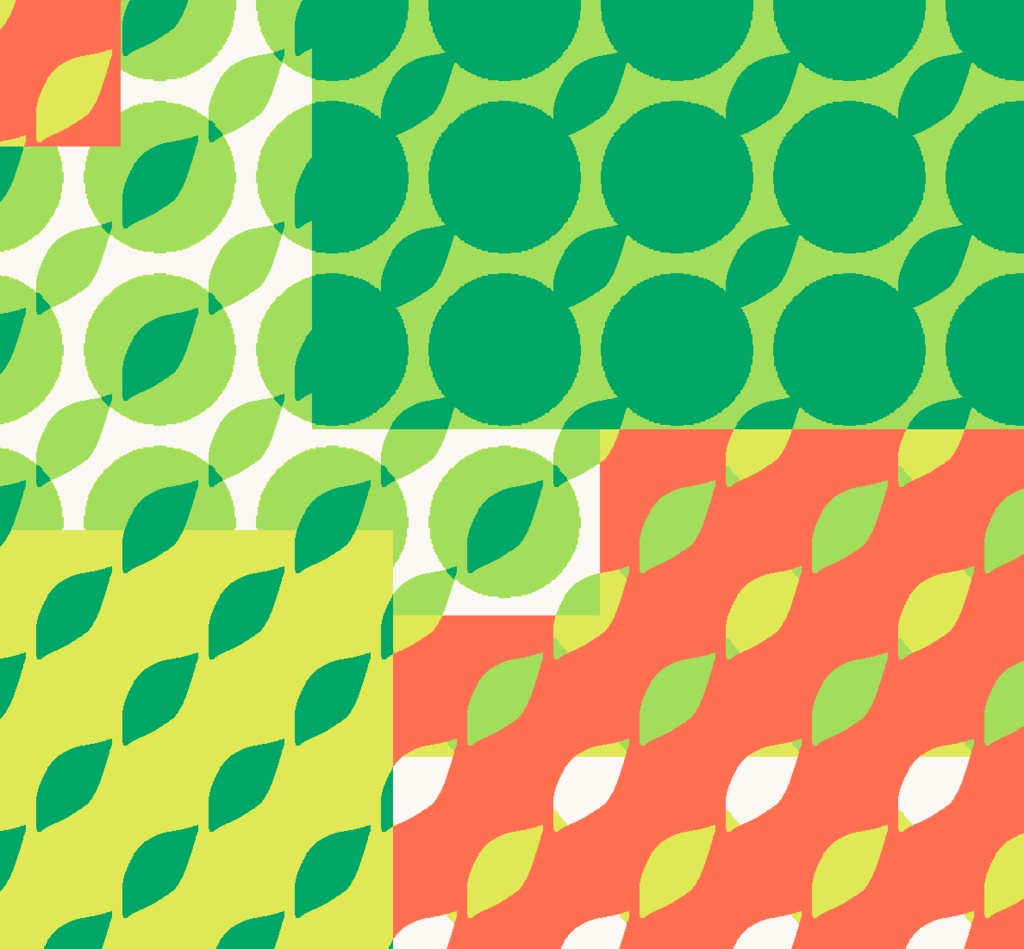 四角い世界(ベジタブルカラー)スマホケース