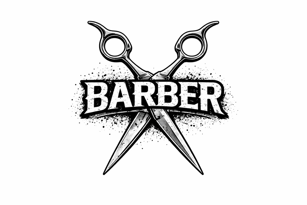 【商用OK】BARBER向け ストリートロゴ素材5点セット