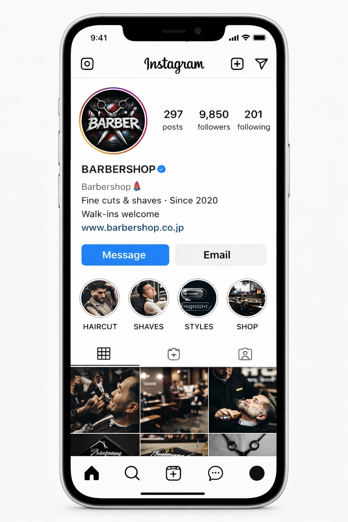 【商用OK】BARBER向け ストリートロゴ素材5点セット