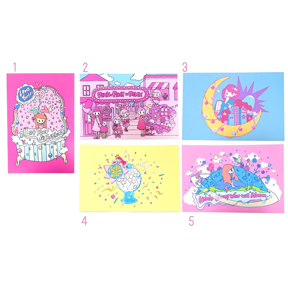 イラストカード（PINK） １枚〜