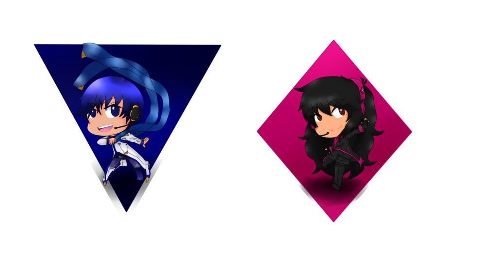 Kaito V3 and Jessie Madoka V4 key chains