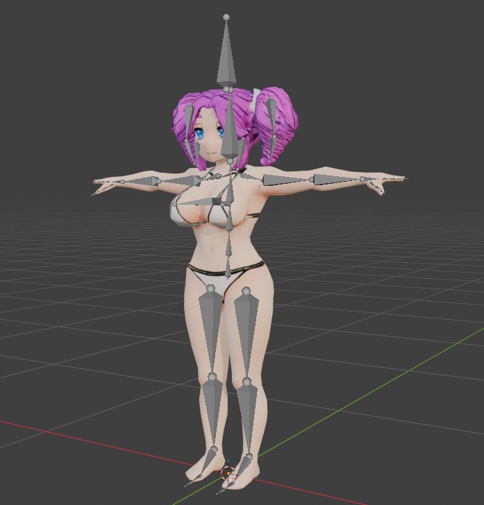 四国めたん夏仕様 3Dモデル