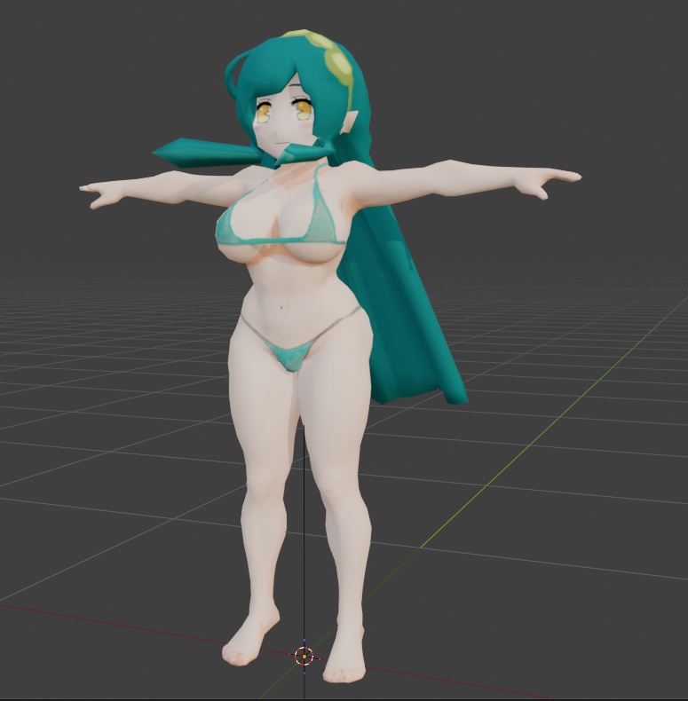 東北ずん子 夏仕様 3Dモデル