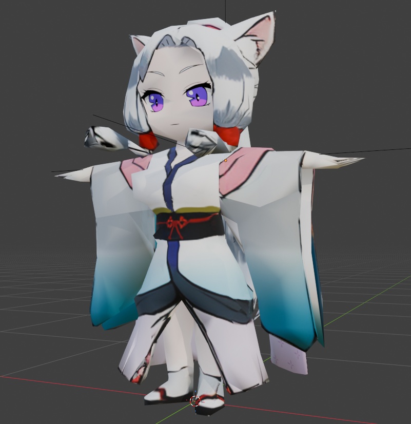 SD東北イタコ 3Dモデル