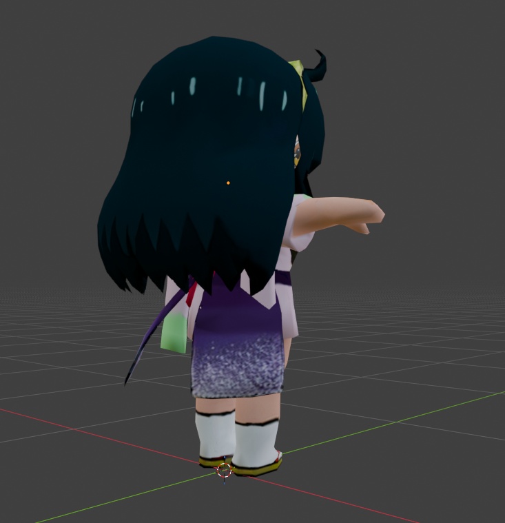 SD東北ずん子 3Dモデル