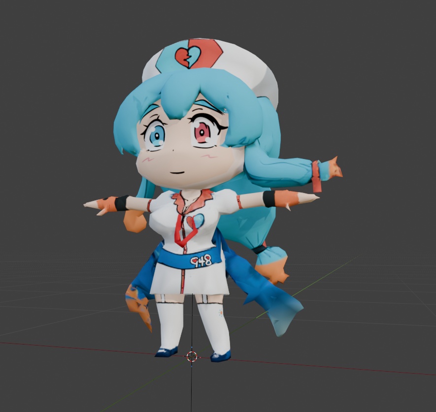SD雨晴はう 3Dモデル