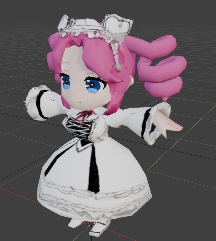 SD四国めたん 3Dモデル