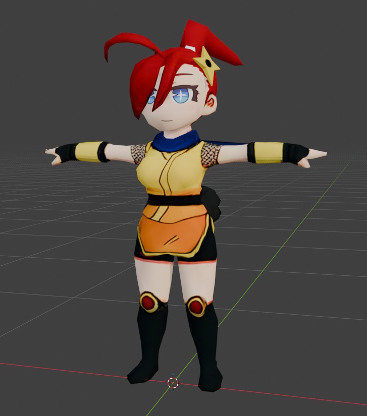 関西しのび デフォルメ頭身　3Dモデル