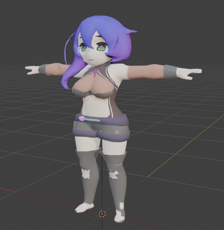 九州そら デフォルメ頭身　3Dモデル