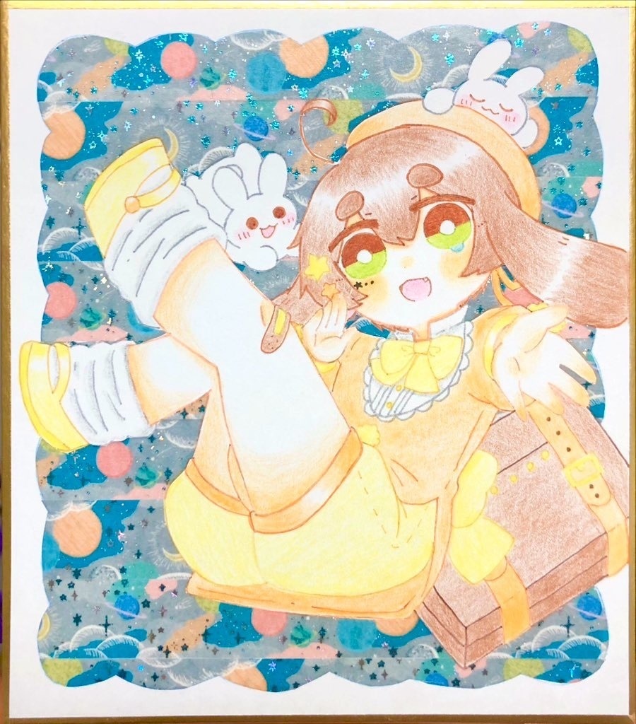 うちの子ミニ色紙(マステver.)