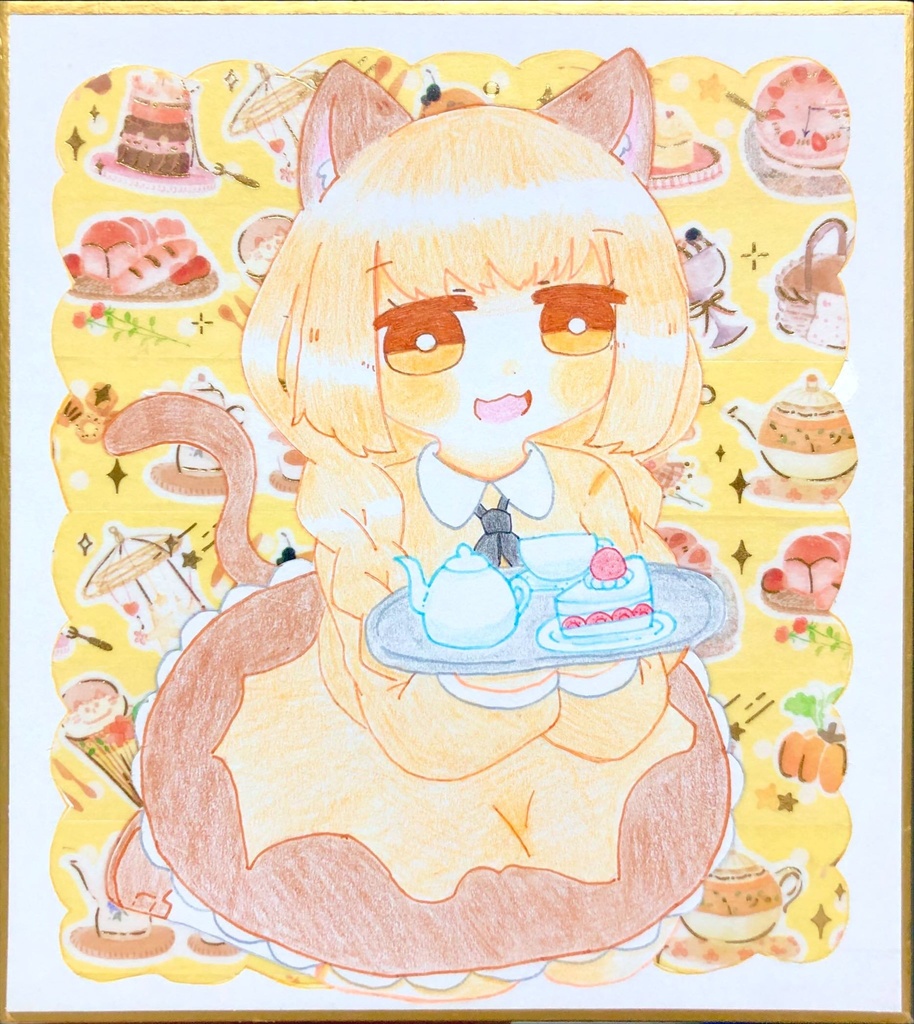 うちの子ミニ色紙(マステver.)