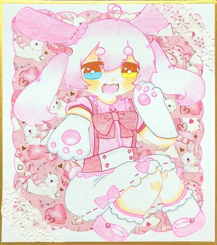 うちの子ミニ色紙(マステver.)