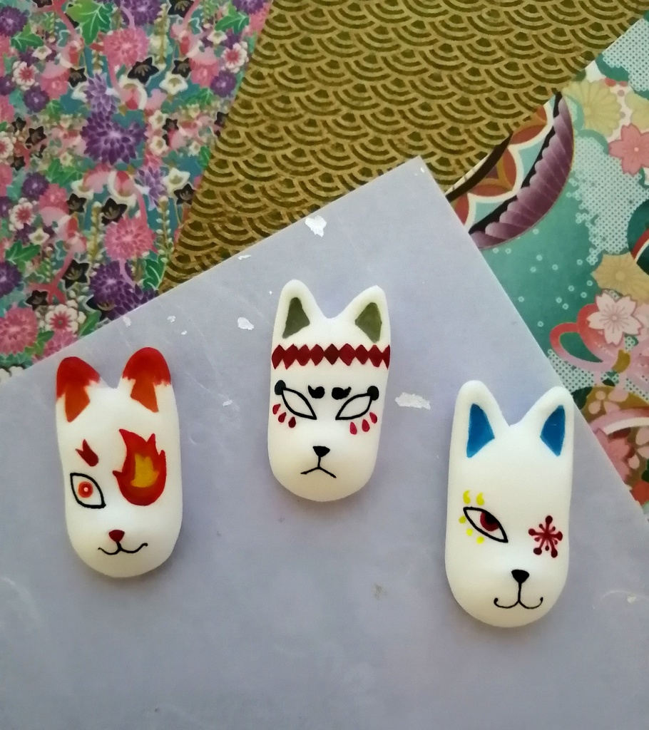 【鬼滅の刃】 厄除の面イメージ根付