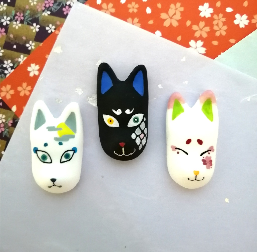 【鬼滅の刃】 厄除の面イメージ根付