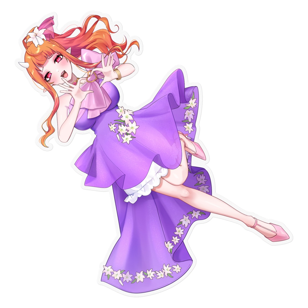 【4周年記念】クリアステッカー【#百合ねえさん】