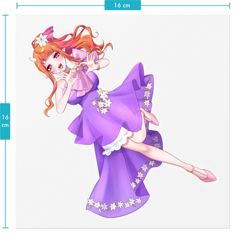 【4周年記念】クリアステッカー【#百合ねえさん】