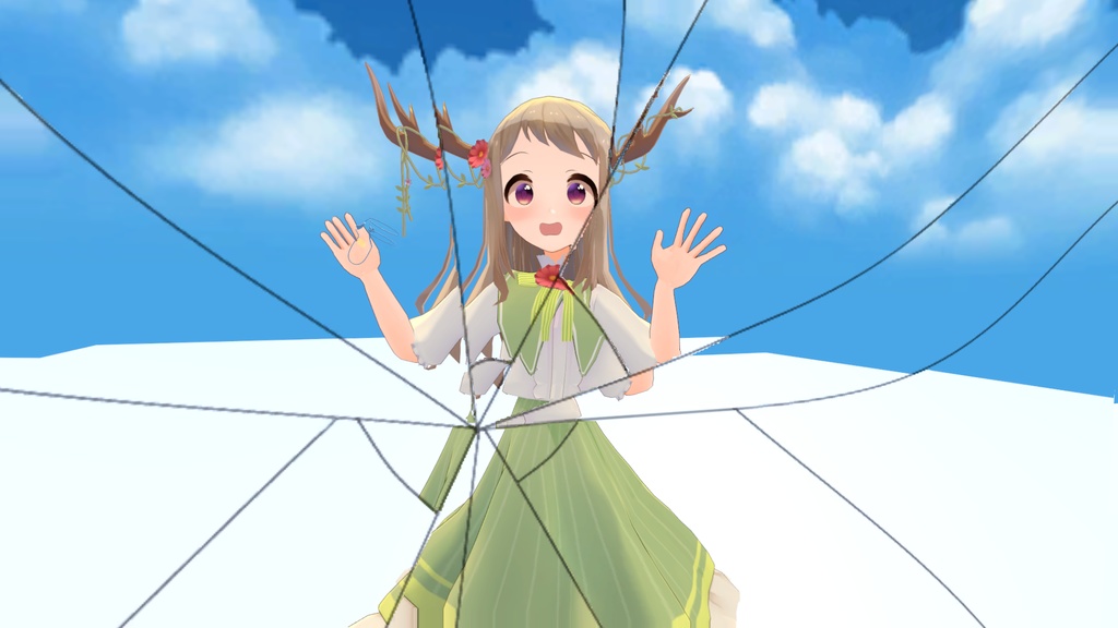 ひび割れ鏡(CrackedMirror)シェーダー