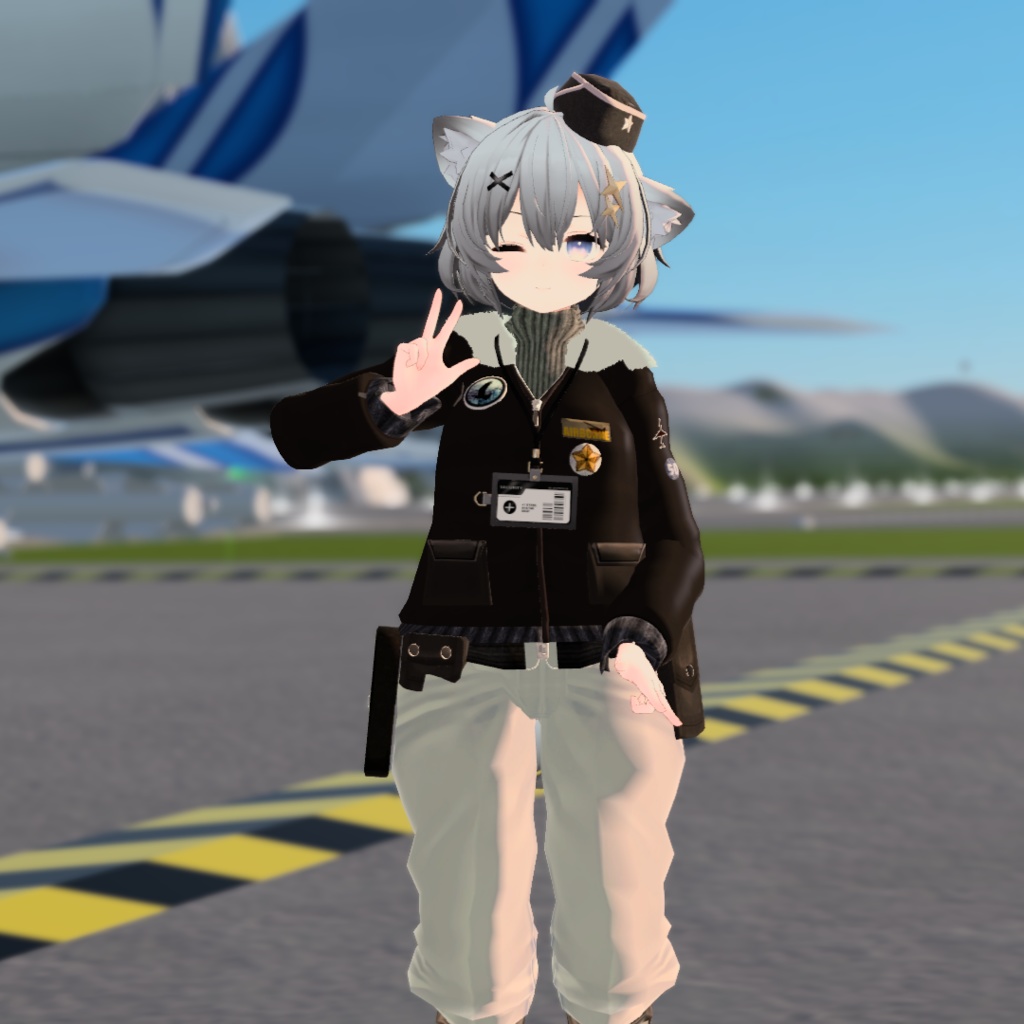 【VRChat想定】フライトジャケット【お着替え用】