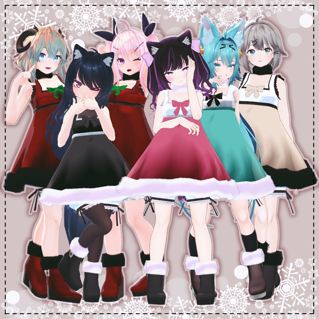 【VRChat想定】キュートウィンター【お着替え用】