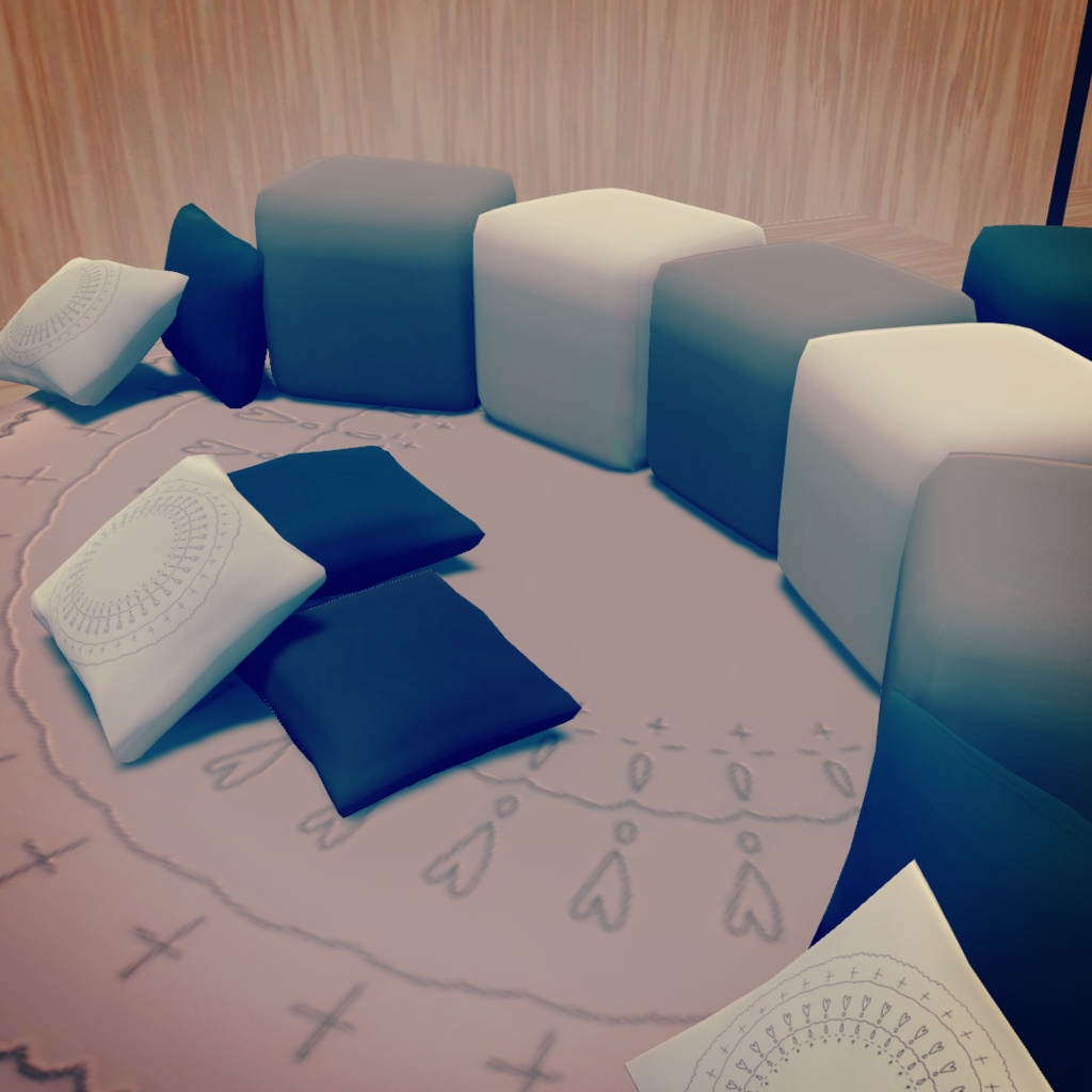 3Dモデル カーペットクッション VRC想定