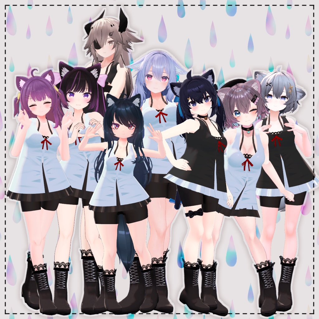 【VRChat想定】drop pop【お着替え用】