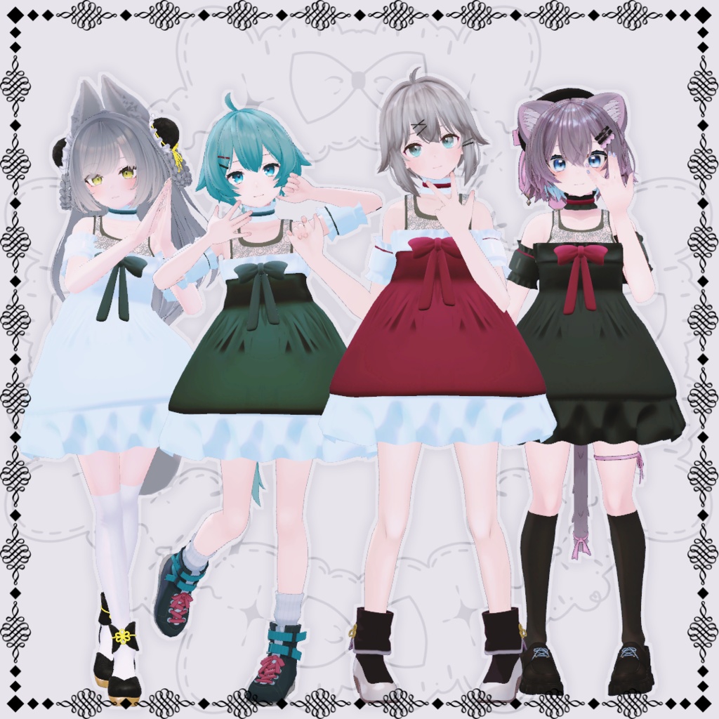 【VRChat想定】SummerGothic【お着替え用】