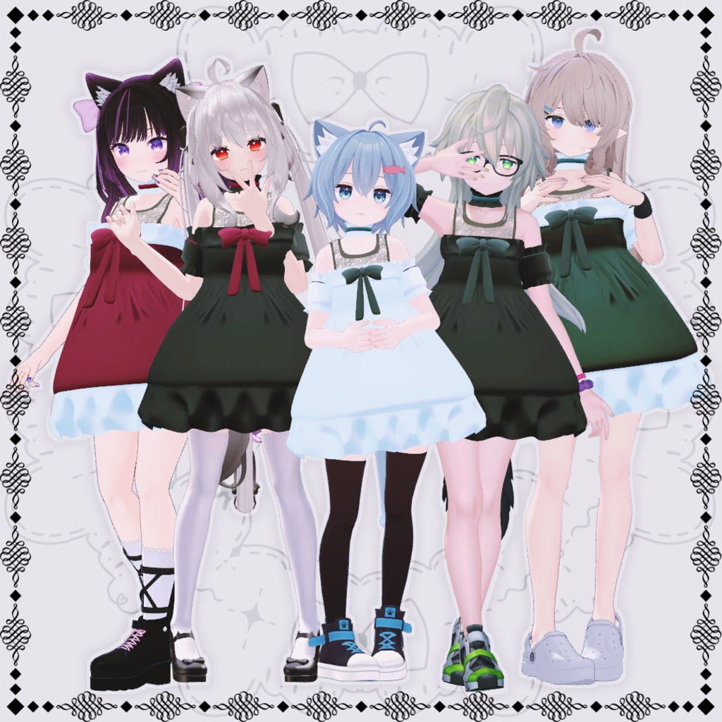 【VRChat想定】SummerGothic【お着替え用】