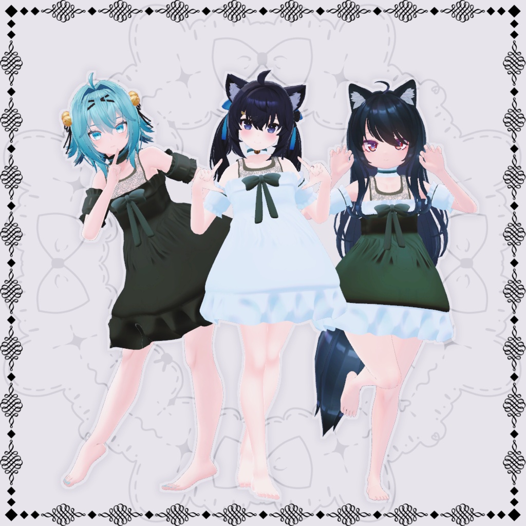 【VRChat想定】SummerGothic【お着替え用】