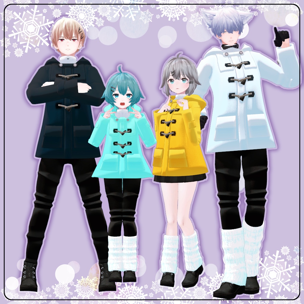 【VRChat想定】ウィンターコート【お着替え用】