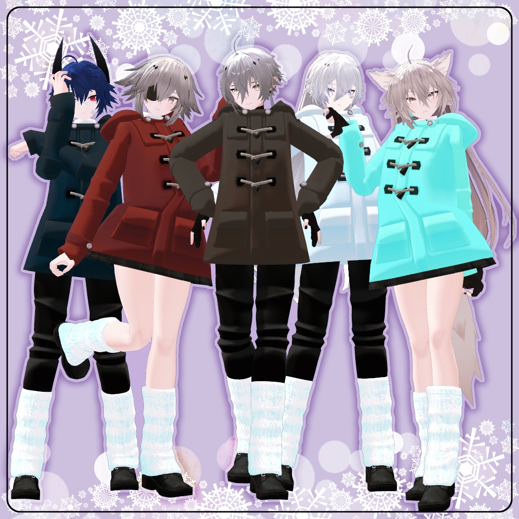 【VRChat想定】ウィンターコート【お着替え用】
