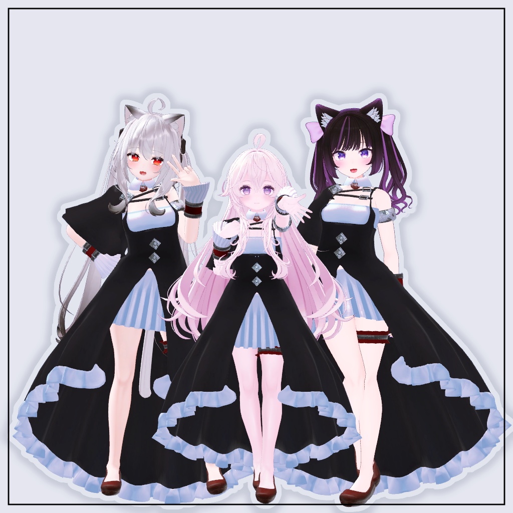 【VRChat想定】Wonder dress【お着替え用】