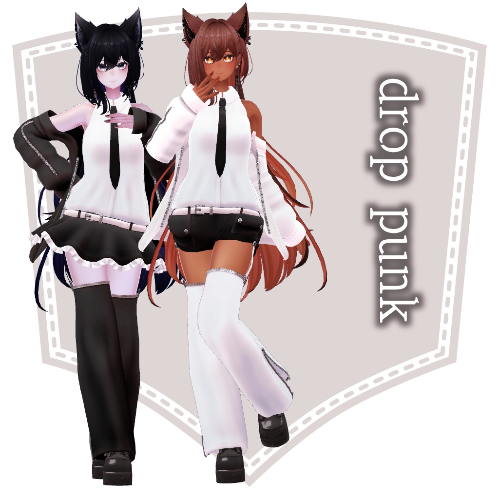 【VRChat想定】drop punk【お着替え用】