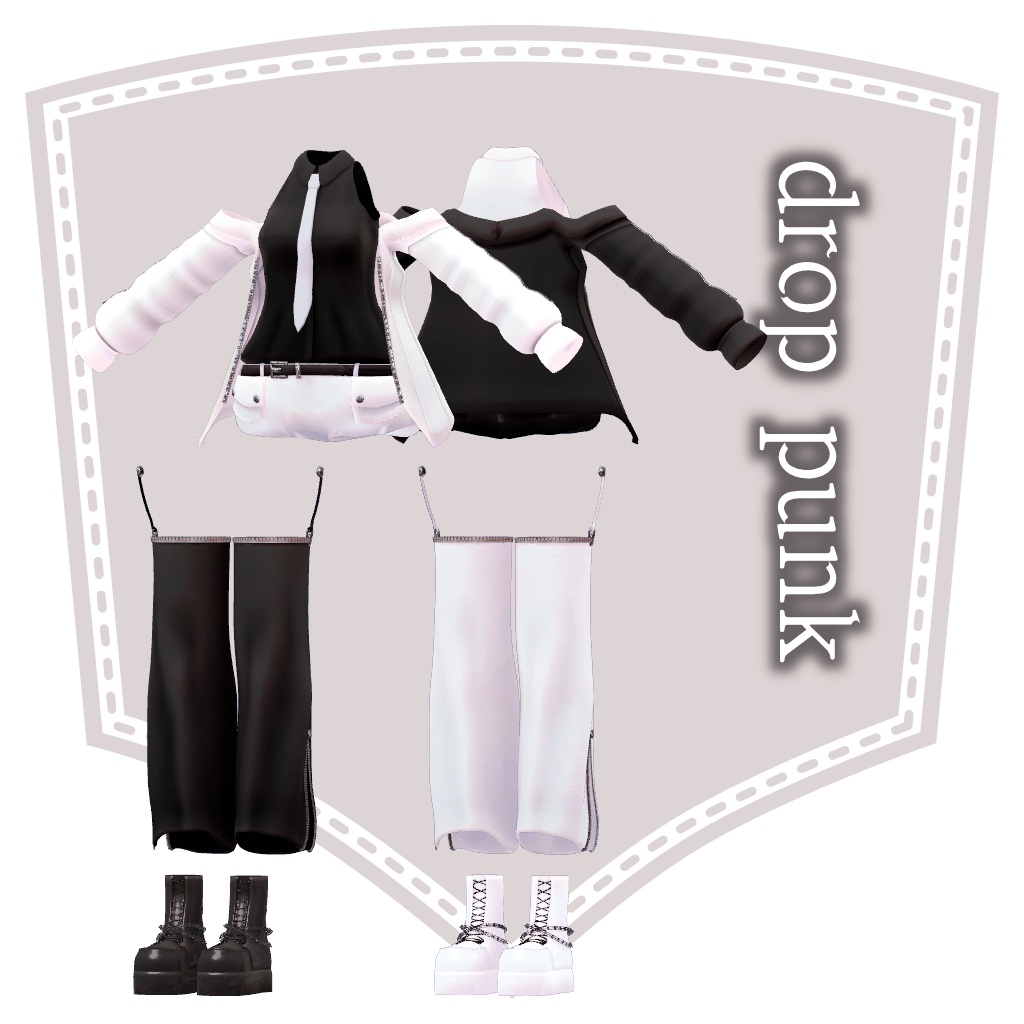 【VRChat想定】drop punk【お着替え用】