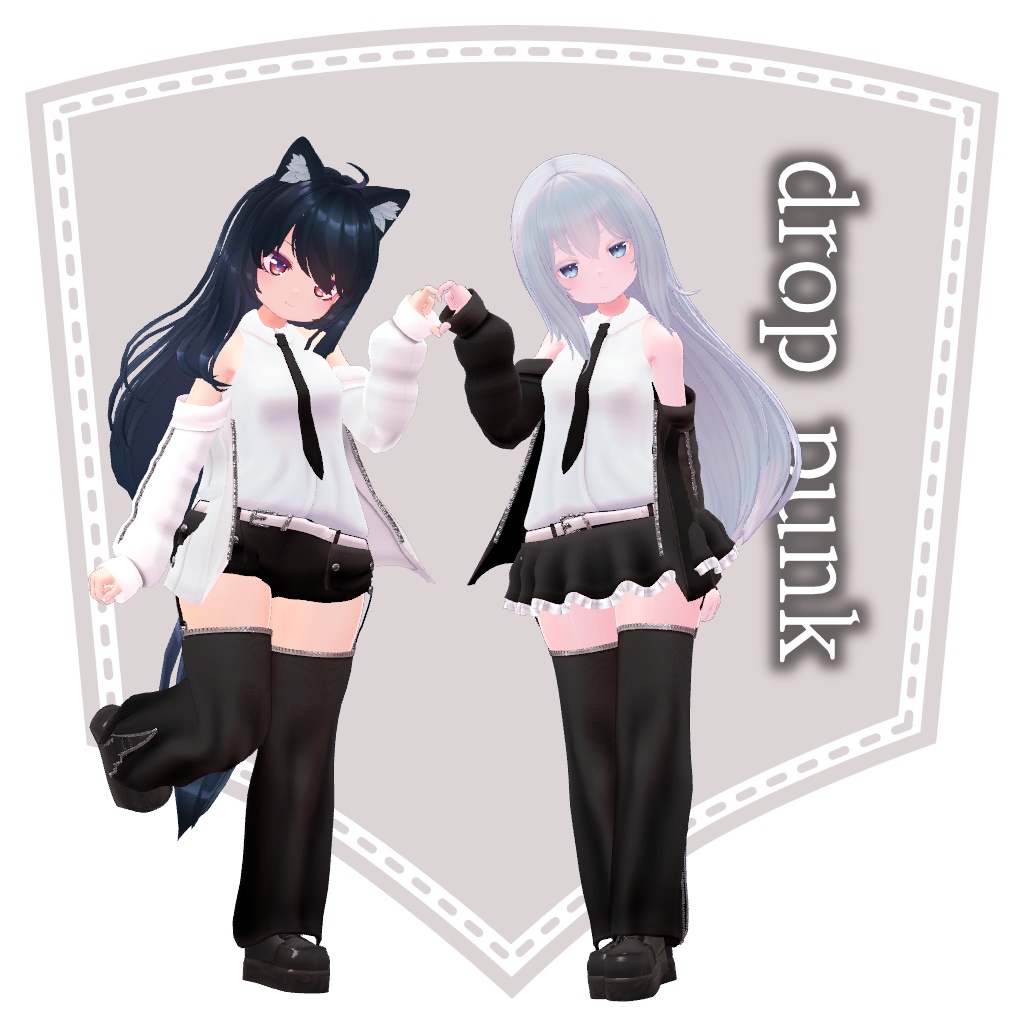 【VRChat想定】drop punk【お着替え用】