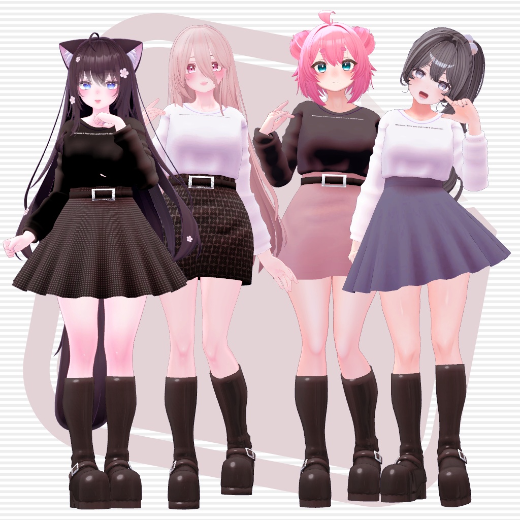 【VRChat想定】Spring Casual【お着替え用】